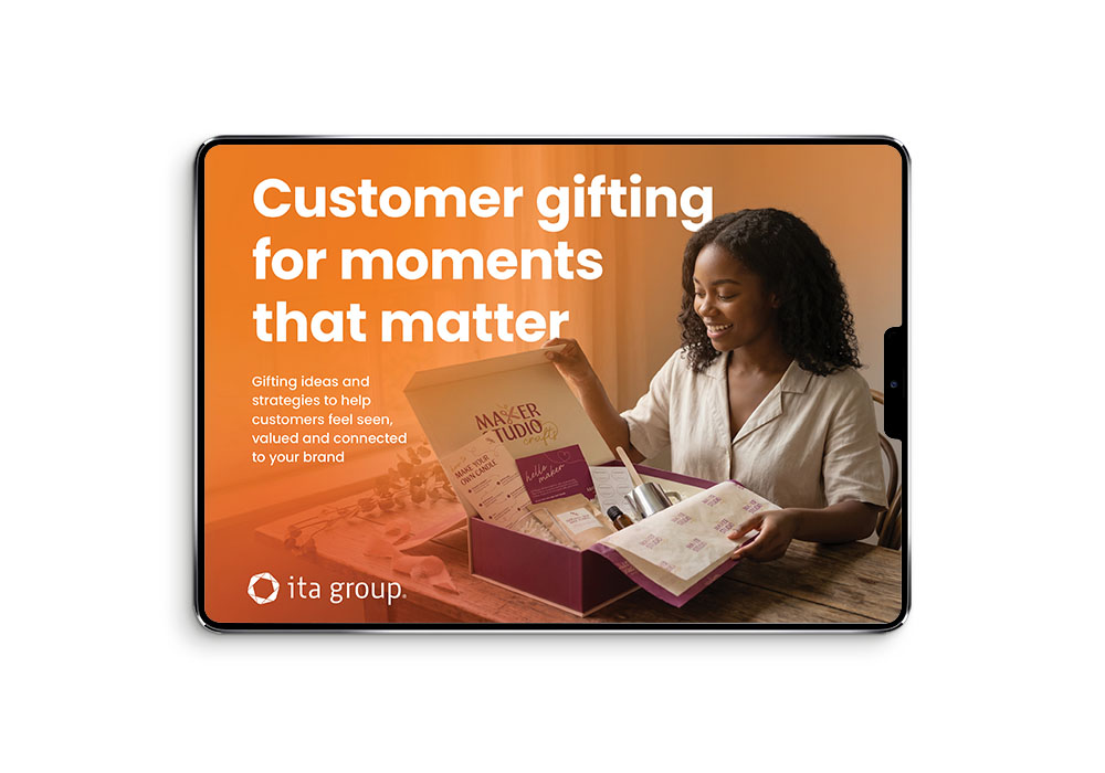 cover of customer gifting for moments that matter lookbook