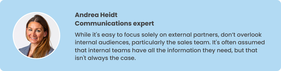 quote from andrea heidt, communications expert