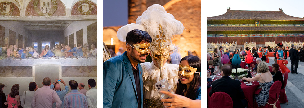 collage of novelty event experiences