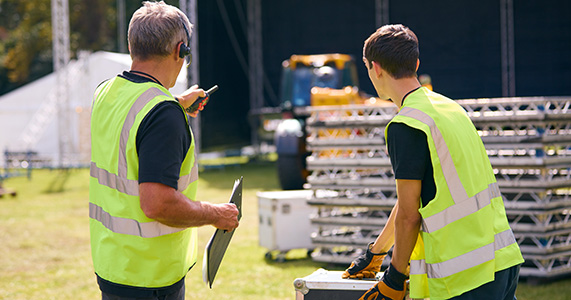 event production experts evaluate event space