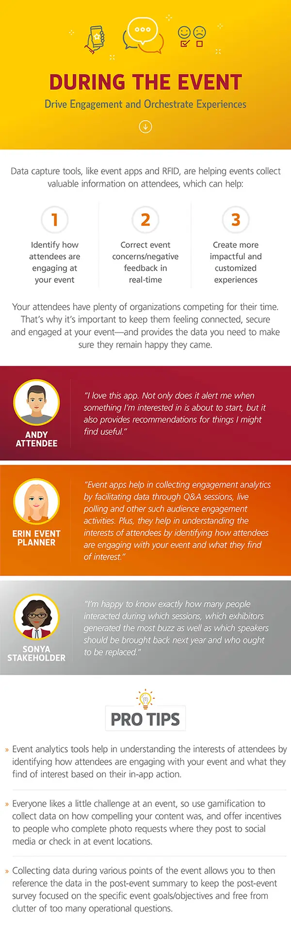 infographic of event tips that can be used during an ITA Group event