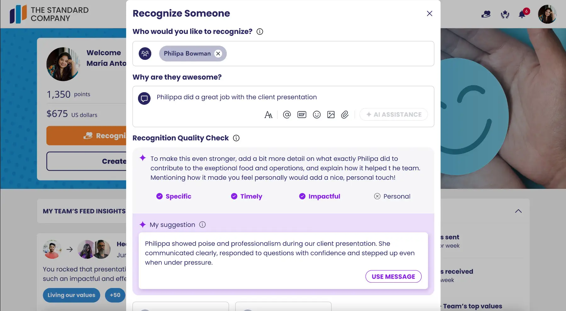 ai-assisted employee recognition