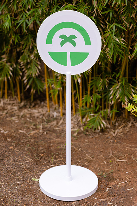 event directional signage made from sustainable materials