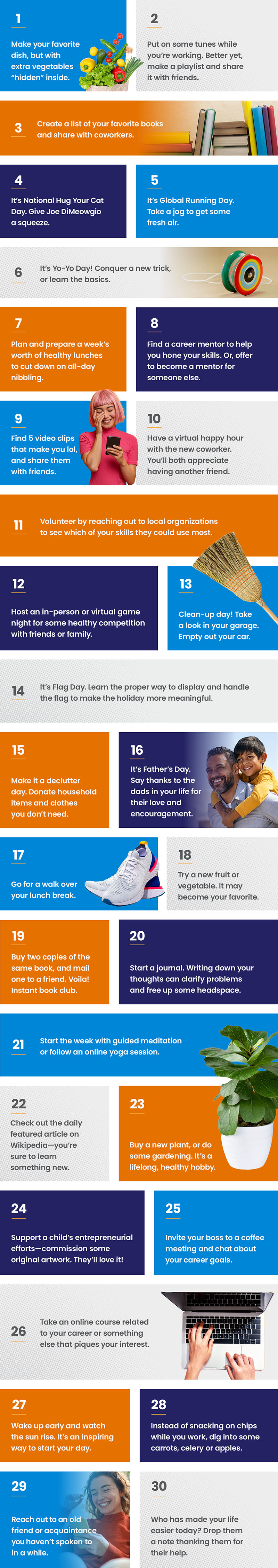 2024 Wellbeing Month calendar infographic