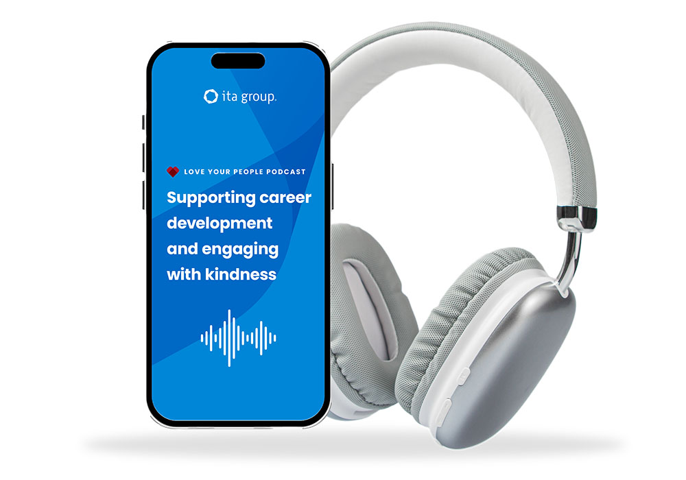 supporting career development podcast on mobile device