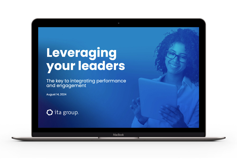 leveraging your leaders webinar on laptop