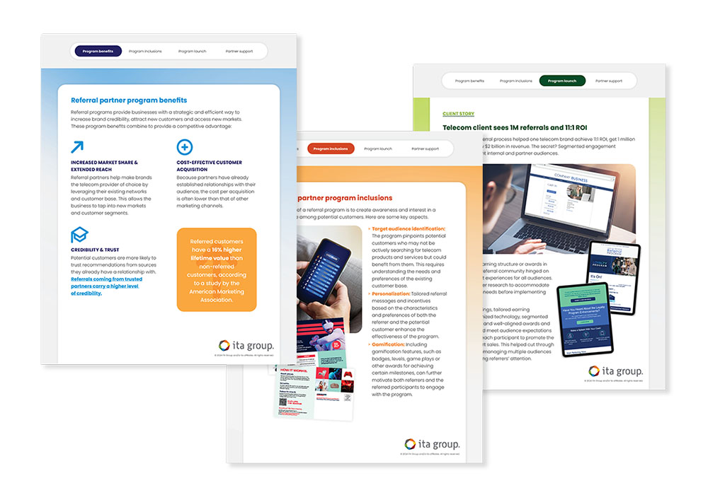Unlock a return on relationships with a referral partner program